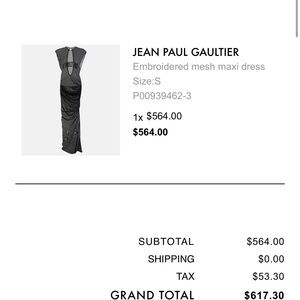 JEAN PAUL GAULTIER
Embroidered mesh maxi dress